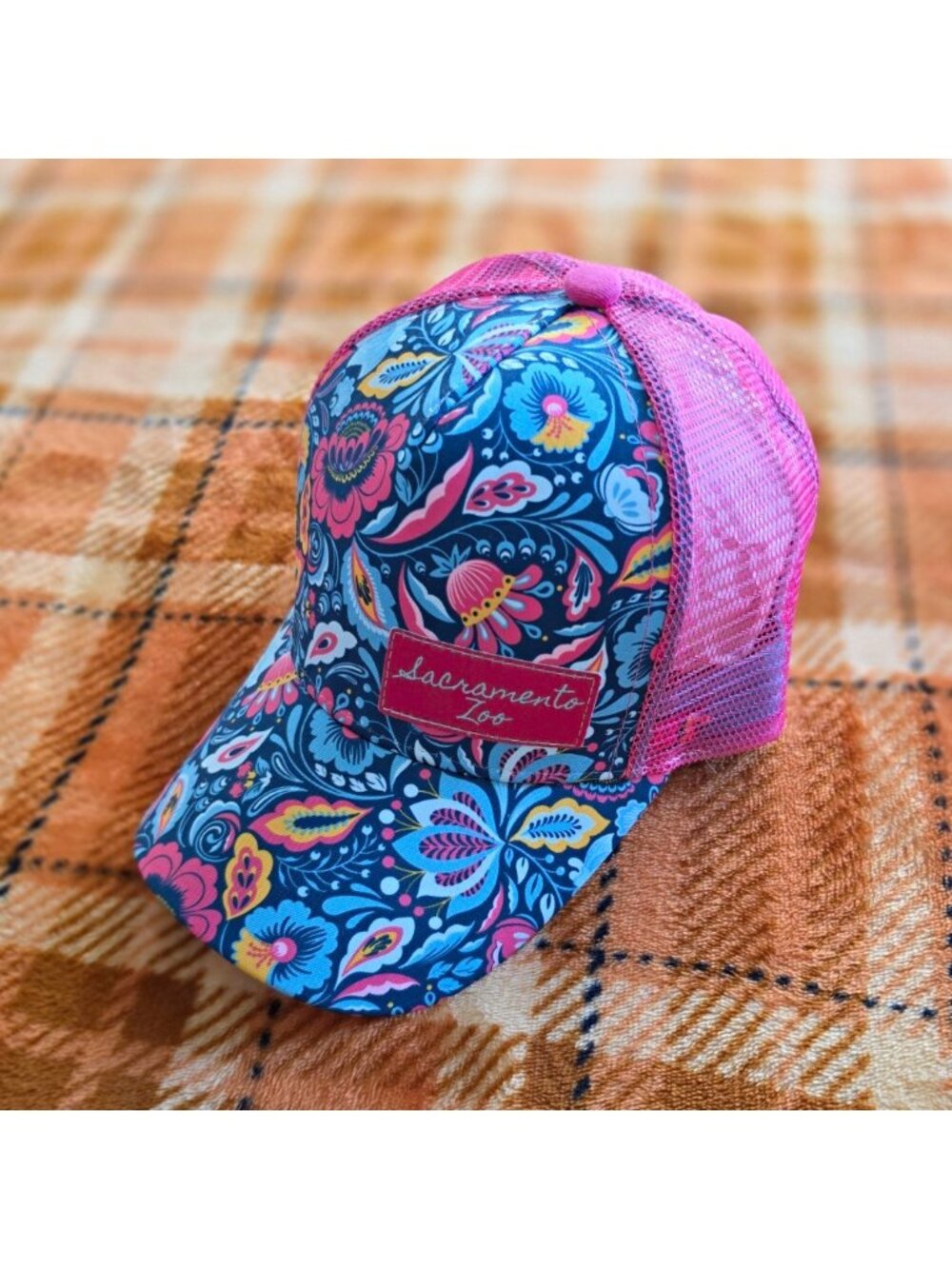 Zoo Sacramento Cal A&F Floral Mesh-Back Trucker Hat Cap Adult